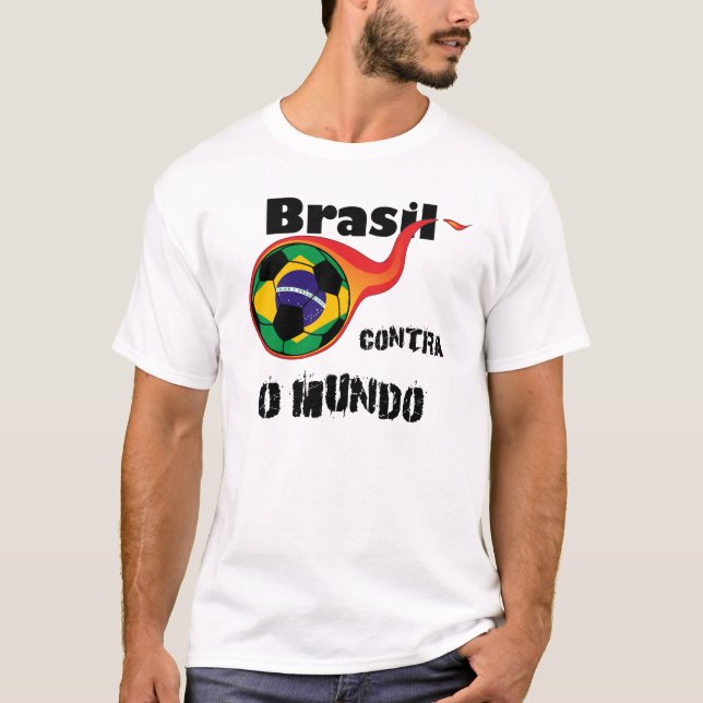 T-shirt Coupe du monde - Brésil contre monde (Devant)