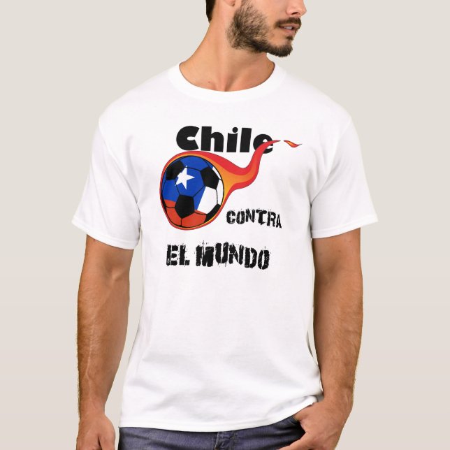 T-shirt Coupe du monde - Chili contre monde (Devant)