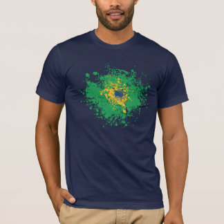 T-shirt Coupe du monde du football : Drapeau du Brésil