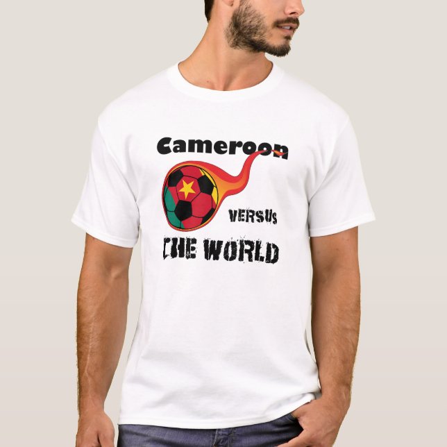 T-shirt Coupe du Monde - Le Cameroun contre Le Monde (Devant)