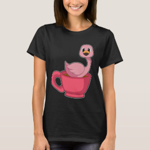 T-shirt Coupe Flamant rose de café