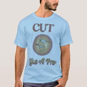 T-shirt Couper Comme Un Thème De Cuisine Pro