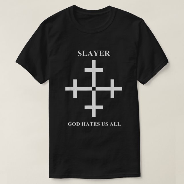T-shirt Couper Dieu nous déteste tous Croix (Design devant)