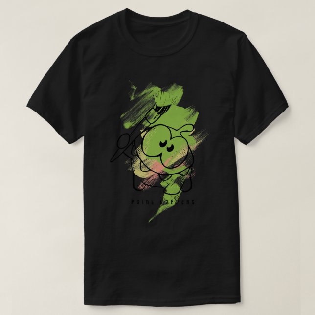 T-shirt Couper la corde Om Nom Juxtapose Peintre (Design devant)