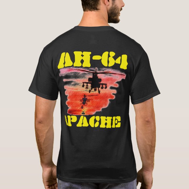 T-SHIRT COUPERET D'ATTAQUE D'AH-64 APACHE (Dos)