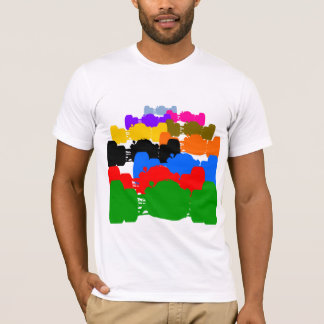 T-shirt Coupes-circuit vintages psychédéliques multiples