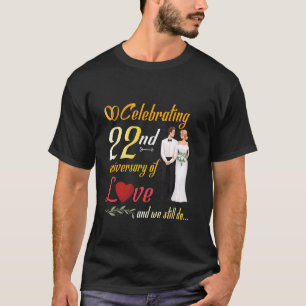 T-shirt Couple Célébrant Le 22E Anniversaire De L'Amour Et