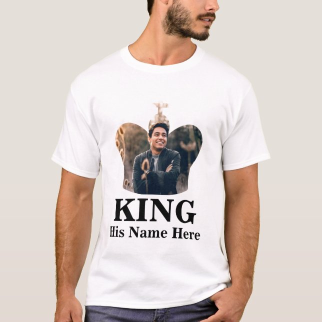 T-shirt Couple Correspondant King Queen photo de la couron (Devant)