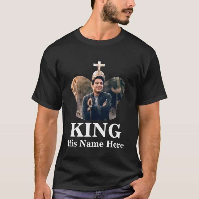 T-shirt Couple couché roi reine couronne photo T-Sh (Devant)