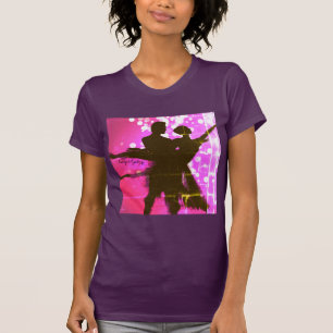 T-shirt Couple de ballet rose dévêtu