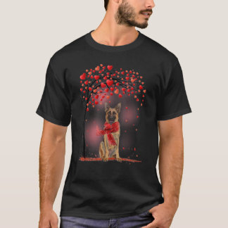 T-shirt Couple de Berger Allemand Mignon Arbre d'Amour de