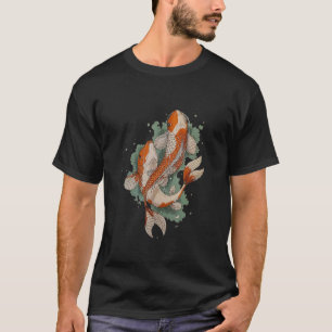 T-shirt Couple de carpes Koi mâles amoureux nageant assort