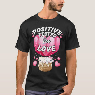 T-shirt couple de chats de la Saint-Valentin ballon rouge