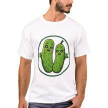 T-shirt couple de cornichons mignons drôles pour f