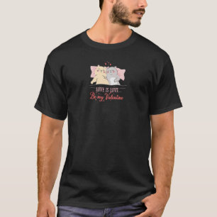 T-shirt Couple de femmes au chat L'amour est l'amour Sai