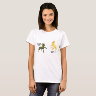T-shirt Couple de licorne à cornes métalliques - Cuprum et