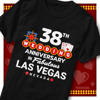 T-shirt Couple de mariage 38e anniversaire Fabuleux Las Ve