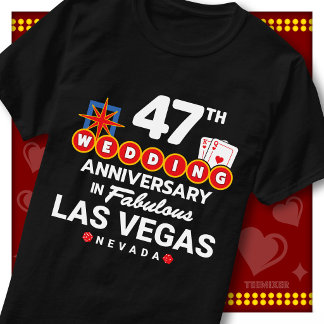 T-shirt Couple de mariage 47e anniversaire Fabuleux Las Ve