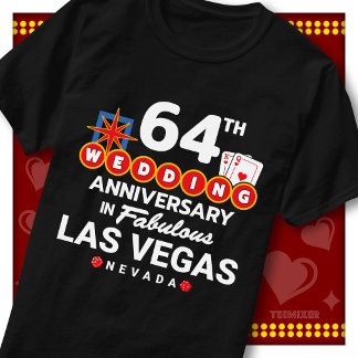 T-shirt Couple de mariage 64e anniversaire Fabuleux Las Ve