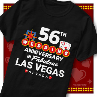 T-shirt Couple de mariage fabuleux de Las Vegas 56e annive