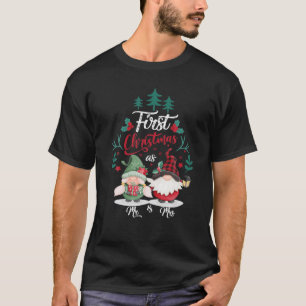 T-shirt Couple De Noël, Premier Noël Comme M. Et Mme, N