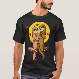 T-shirt Couple de paresseux mignon