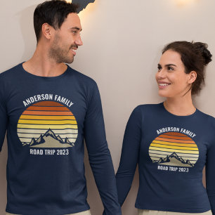 T-shirt Couple Famille Reunion Road Voyage Coucher de sole