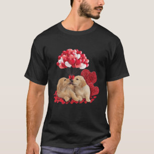 T-shirt Couple Golden Retriever Valentine's Day Chien L