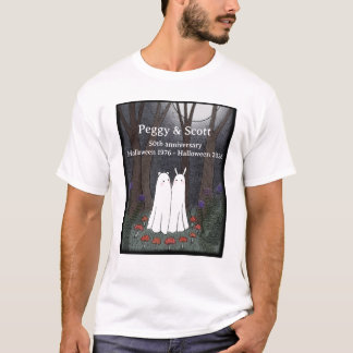 T-shirt Couple gothique Halloween personnalisé pour annive
