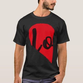 T-shirt Couple Half Heart LOVE Funny Valentines Day Women 
