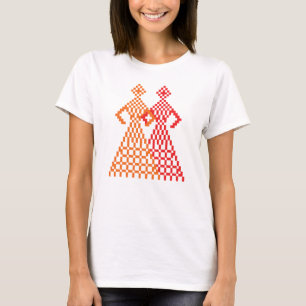 T-shirt Couple lesbien main dans la main
