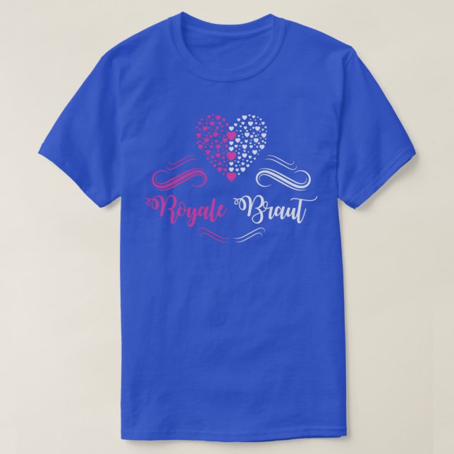 T-shirt Couple marié JGA enterrement de vie de jeune fille (Design devant)