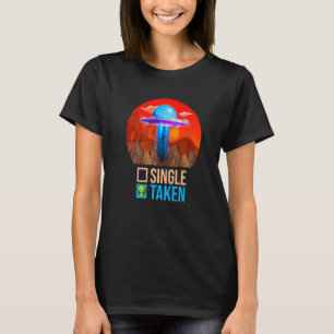 T-shirt Couple mignon simple ou pris Alien OVNI Valentine'