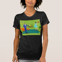 T-shirt couple moderne mi-siècle
