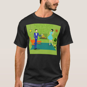 T-shirt couple moderne mi-siècle