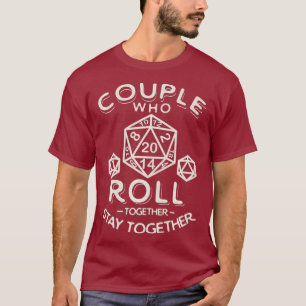 T-shirt Couple RPG Imprimer Imaginaire Tabletop Jeu Dice