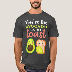 T-shirt Couple Toast Avocat Pun Vegan Végétarien Nutritio