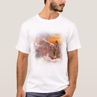 T-shirt Couple Vignette amérindienne