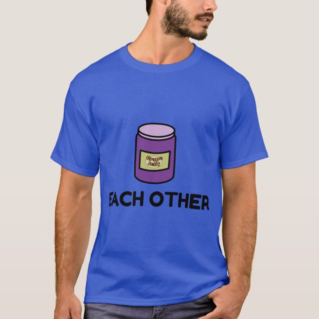 T-shirt Couples Beurre d'arachide et allumage de gelée (Devant)