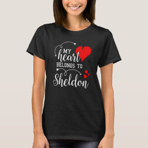 T-shirt Couples correspondant à mon cœur appartiennent à S