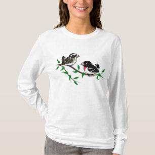 T-shirt Couples de gros-bec de Rose-breasted