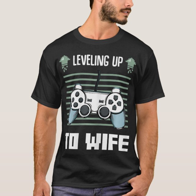 T-shirt Couples de jeux pour femmes qui passent au niveau  (Devant)