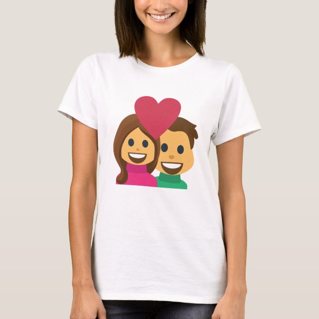 T-shirt Couples Emoji (Devant)