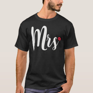 T-shirt Couples en lune de miel M. Mme Just Marié Nouveau 