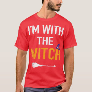 T-shirt Couples Halloween Costume Shirt Men Dad, I'm With
