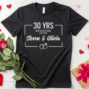 T-shirt Couples Mariages personnalisés du 20e anniversaire