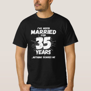 T-shirt Couples mariés 35 ans drôle 35ème anniversaire
