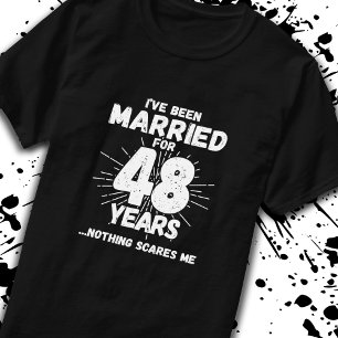 T-shirt Couples mariés 48 ans drôle 48e anniversaire