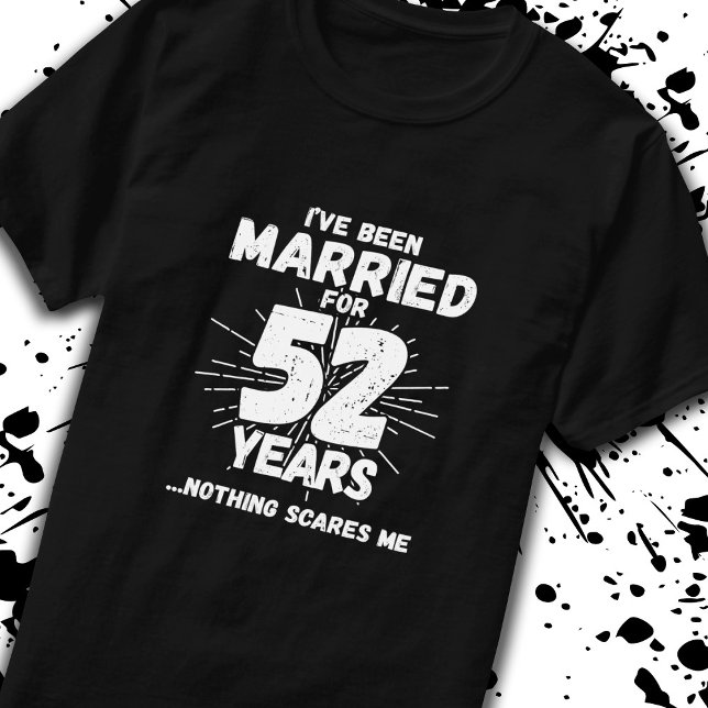 T-shirt Couples mariés 52 ans drôle 52e anniversaire (Créateur téléchargé)