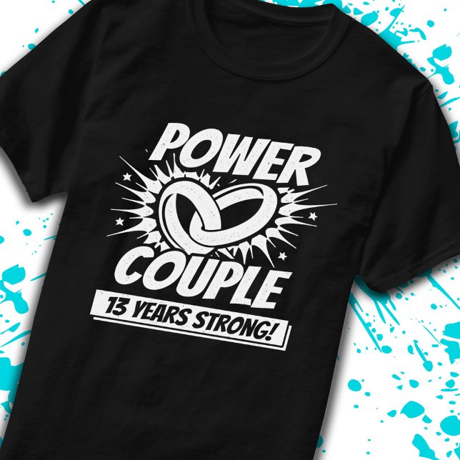 T-shirt Couples mariés à 13e anniversaire 13 ans (Créateur téléchargé)
